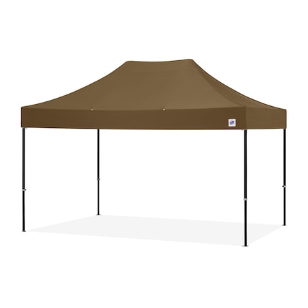 E-Z Up TAA Compliant Endeavor Shelter, 10' W x 15' L, Black Aluminum Frame, Coyote Brown Vented Top END3ABK15VTKMCCB